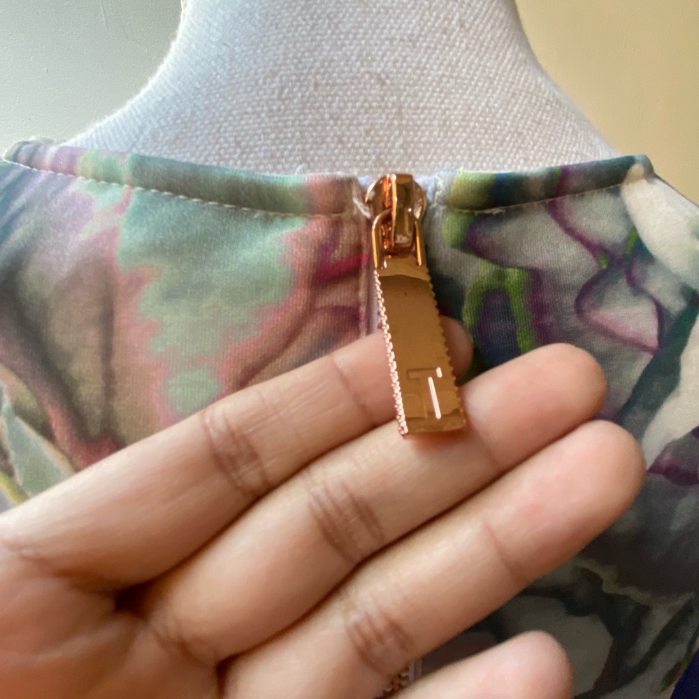 Ted Baker Pastel Succulent Mini Skater Dress 0 - Picture 14 of 16